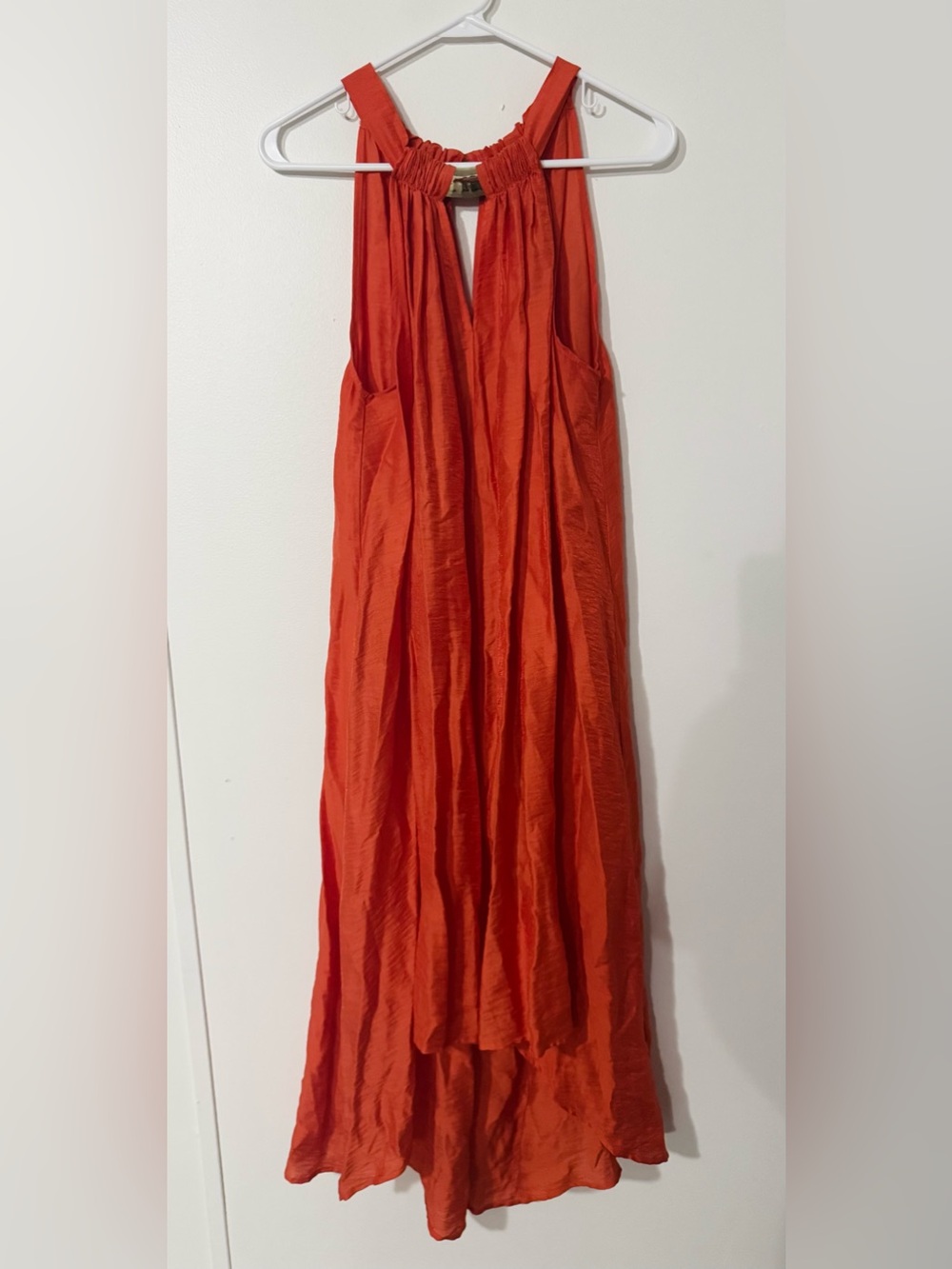 H&M Orange Halter Maxi Dress